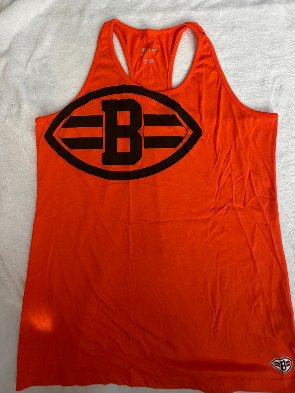 Nike Cleveland Browns Orange Racerback Tank Top Women’s XXL NFL
